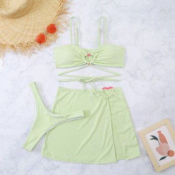 Damen Stylish Bikini-Set mit verspieltem Rock Drune