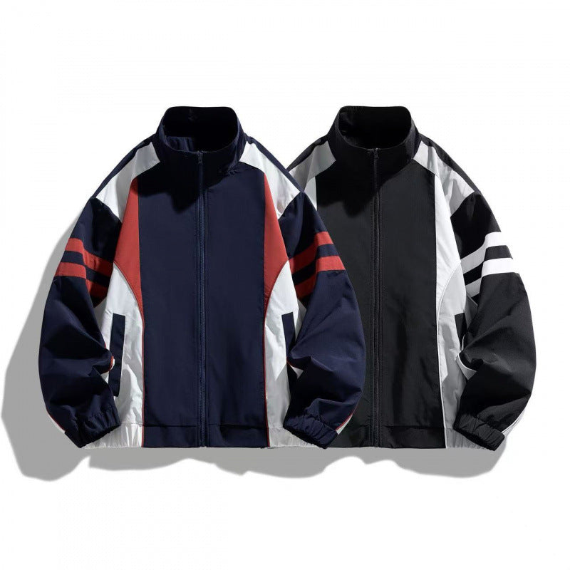 Herren Sportjacke mit hohem Kragen Drune