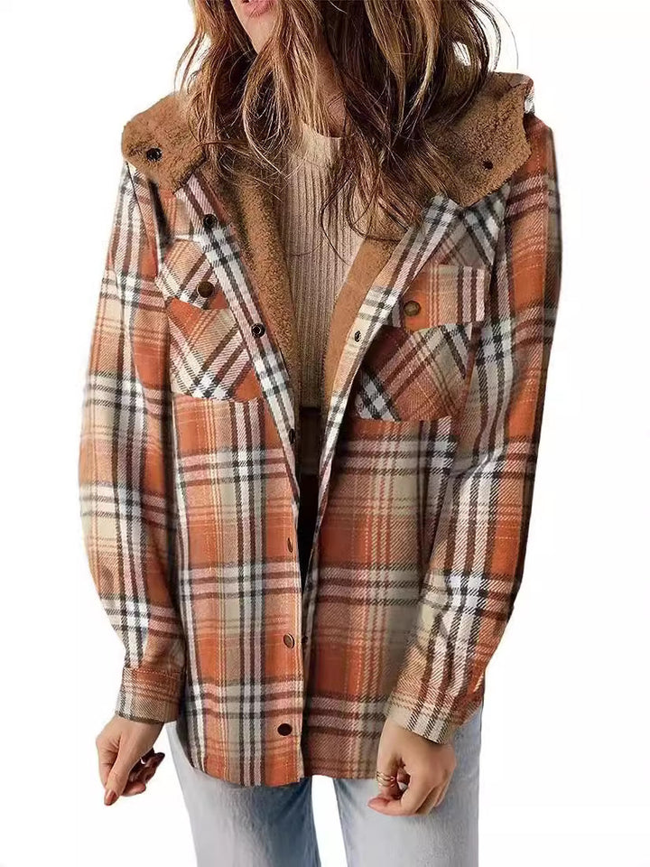 Damen Flanelljacke mit Fleecefutter Drune