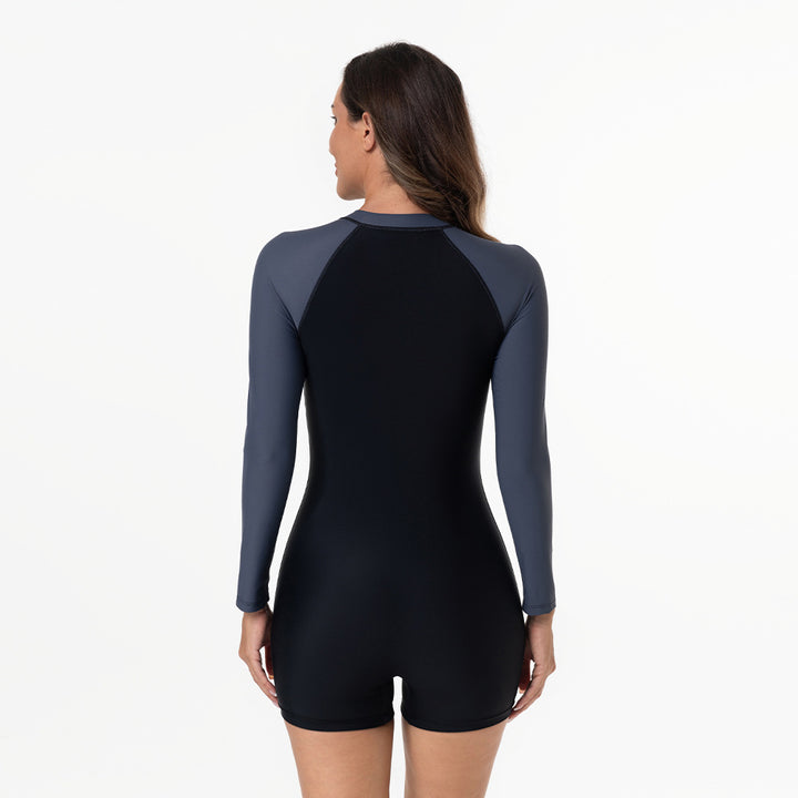 Damen Sportlicher Neopren-Einteiler mit Reißverschluss Drune
