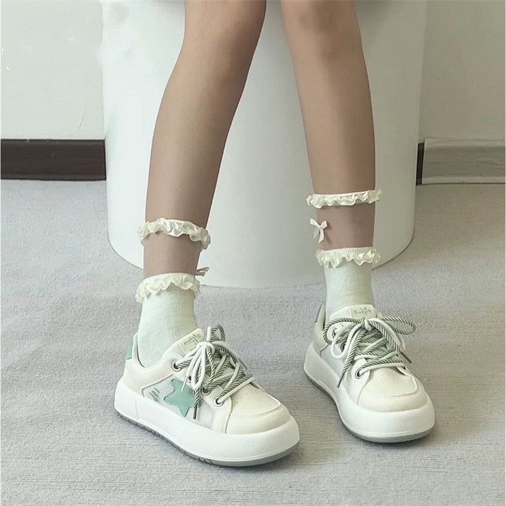 Damen Sportive Sneakers mit modischem Mesh-Design und rutschfester Sohle Drune