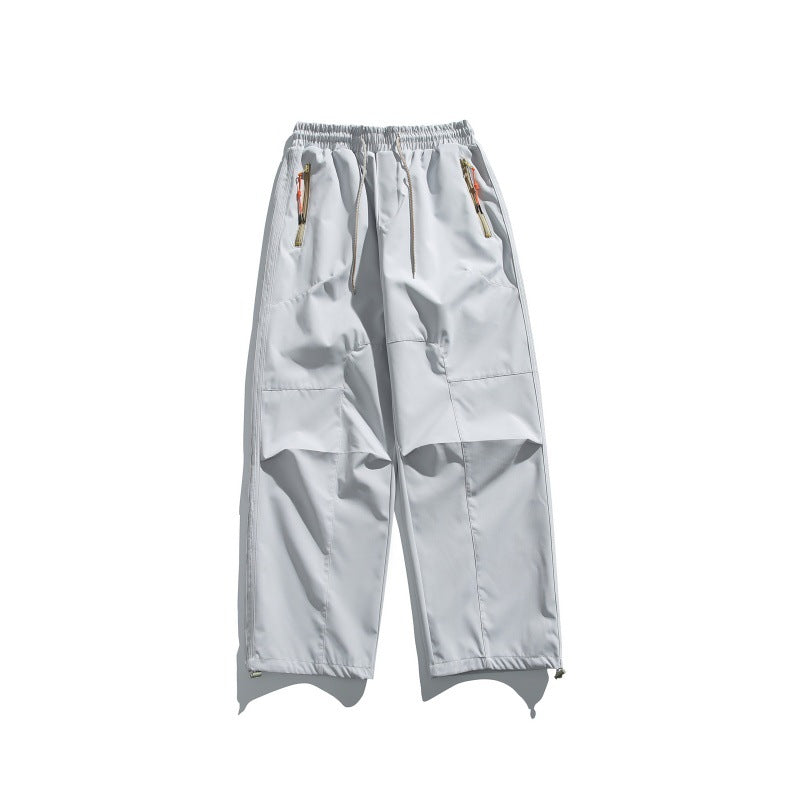 Herren Cargo-Hose mit elastischem Bund, Knie-Paneelen und Reißverschluss-Saum Drune