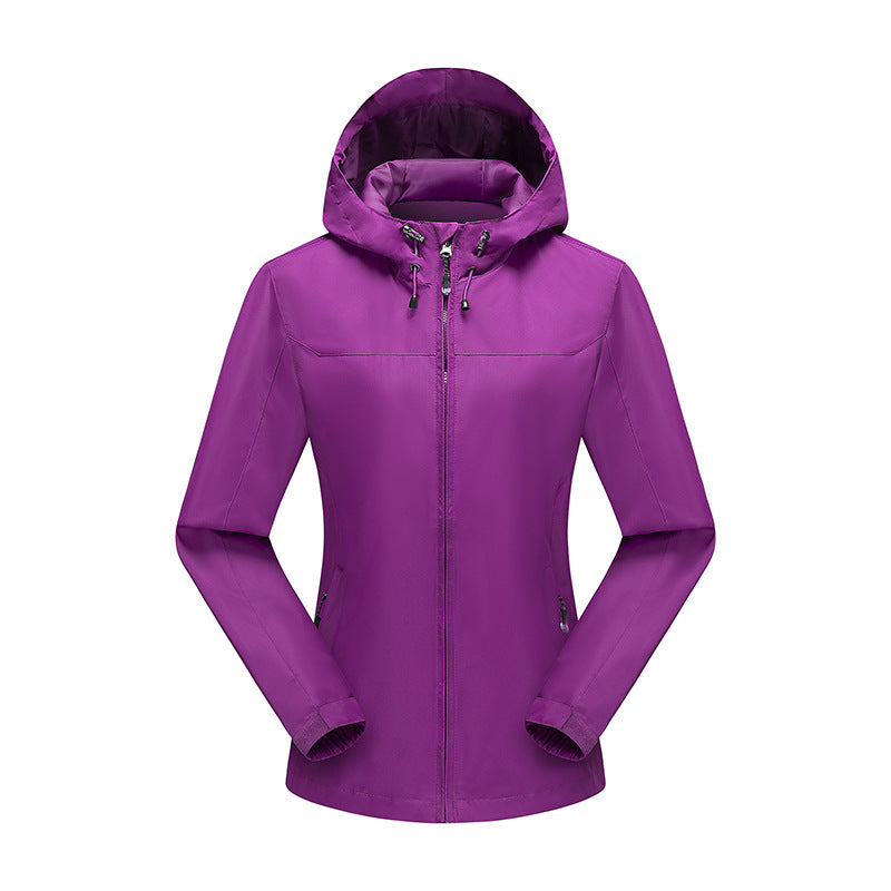 Herren ultraleichte packbare Regenjacke mit verstellbarer Kapuze und elastischen Manschetten Drune