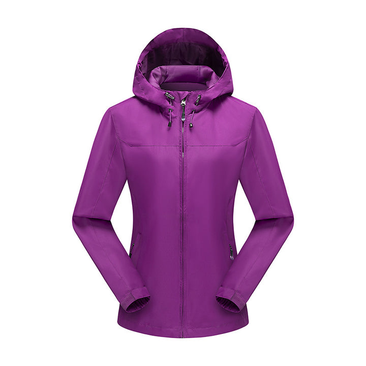 Herren ultraleichte packbare Regenjacke mit verstellbarer Kapuze und elastischen Manschetten Drune