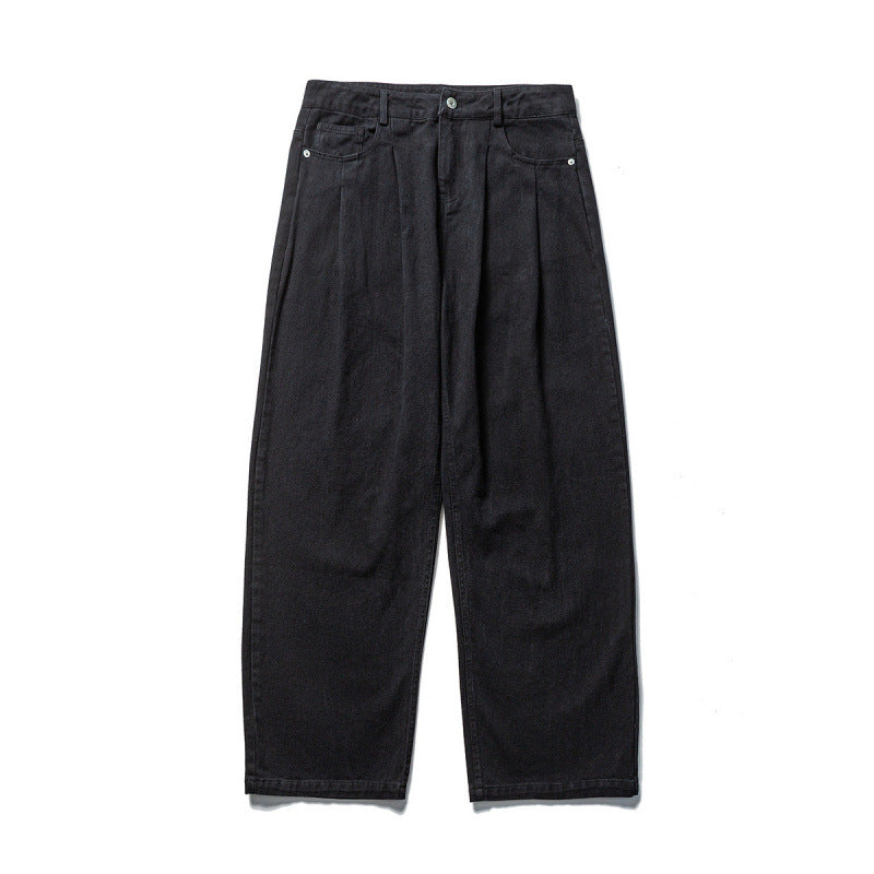 Herren Weite Bundfalten-Hose im Relaxed-Fit aus Baumwoll-Twill Drune