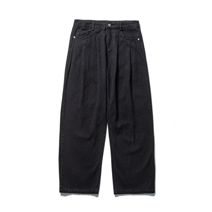 Herren Weite Bundfalten-Hose im Relaxed-Fit aus Baumwoll-Twill Drune
