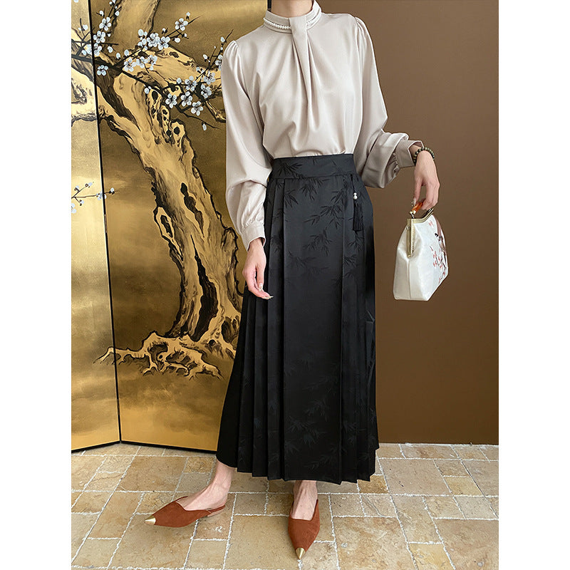 Damen Elegante und fließende Plisseerock Drune
