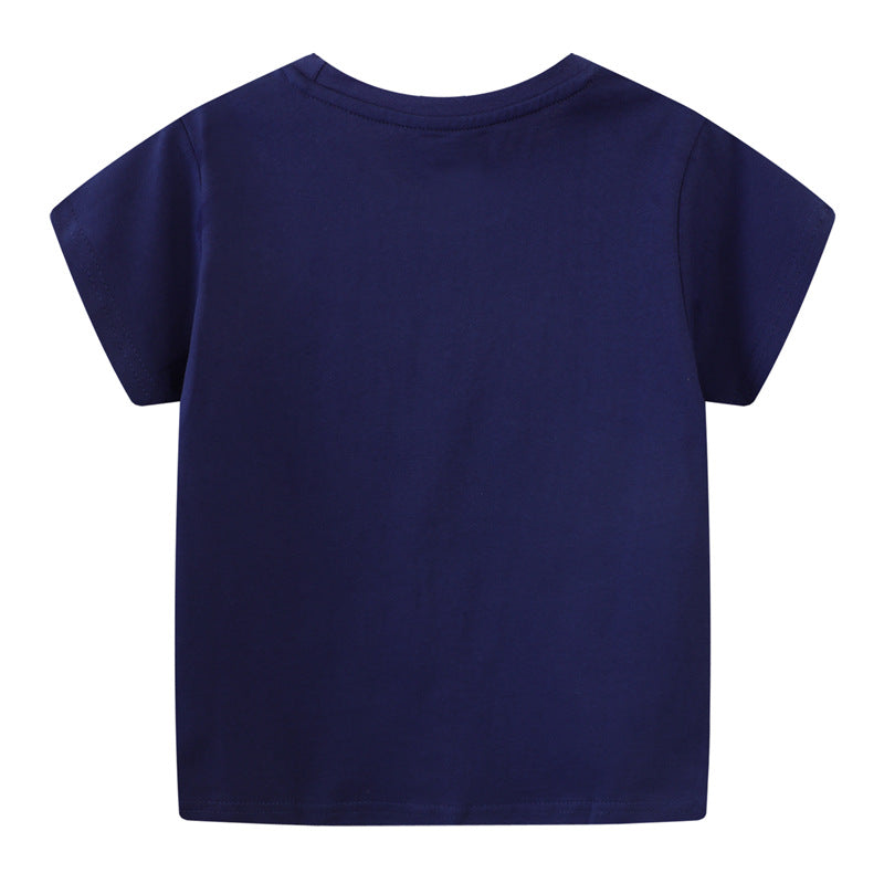 Jungen T-Shirt mit Dinosaurier-Skelett-Motiv Drune