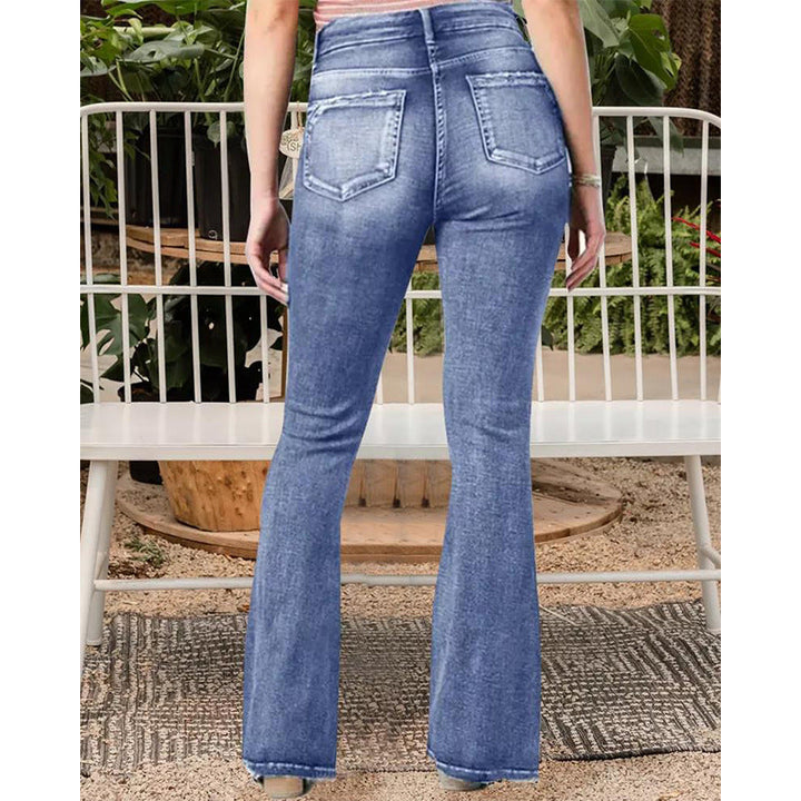 Drune | Beliebte Weinlese Seitenknopf Hohe Taille Skinny Jeans