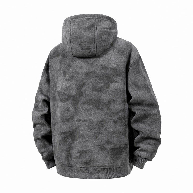 Unisex Oversize Kapuzenzipjacke aus schwerer French-Terry mit Kängurutaschen Drune