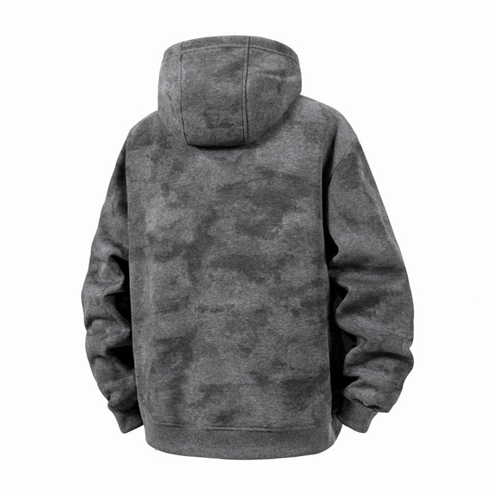 Unisex Oversize Kapuzenzipjacke aus schwerer French-Terry mit Kängurutaschen Drune