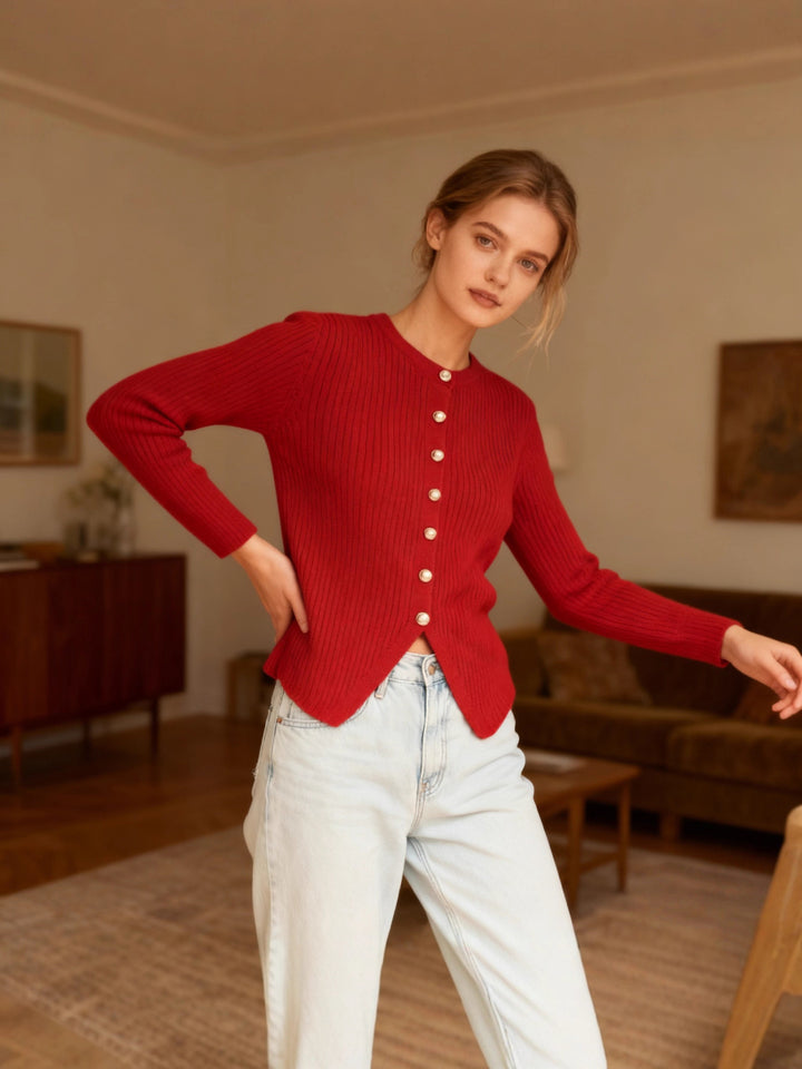 Drune | Damen Knopf-Oben Pullover