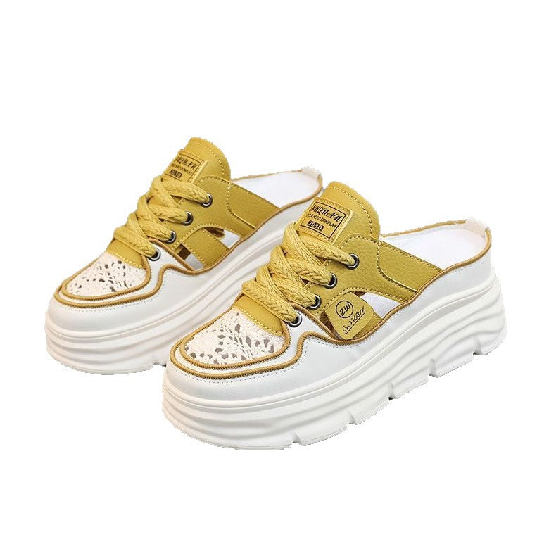 Damen Sneaker mit modischem Plateau und luftiger Schnürung Drune