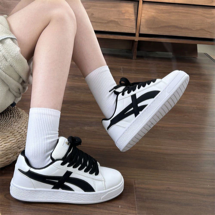 Damen Modische Sneakers mit hoher Gummisohle und atmungsaktivem Obermaterial Drune