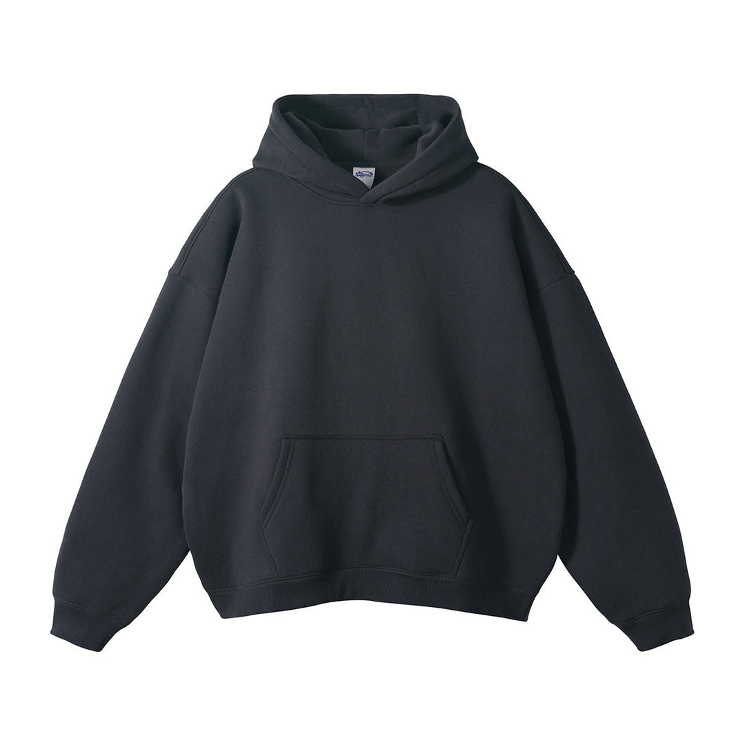 Unisex weit geschnittener Kapuzenpullover aus Bio-Baumwolle mit Kängurutasche Drune