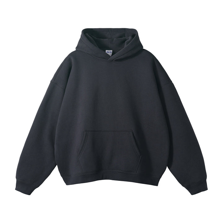 Unisex weit geschnittener Kapuzenpullover aus Bio-Baumwolle mit Kängurutasche Drune