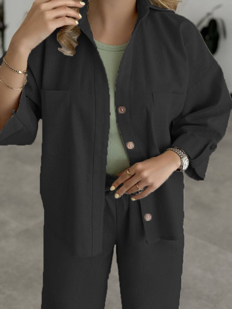 Damen lässige Hemd-Bluse Drune