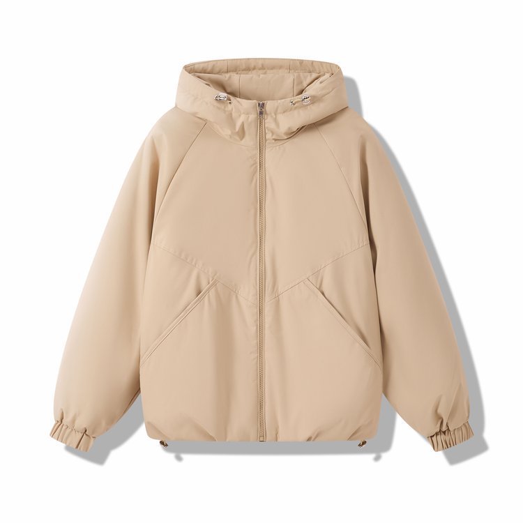 Damen Leicht wattierte Kapuzenjacke mit Raglanärmeln, elastischen Bündchen und verstellbarem Saum Drune