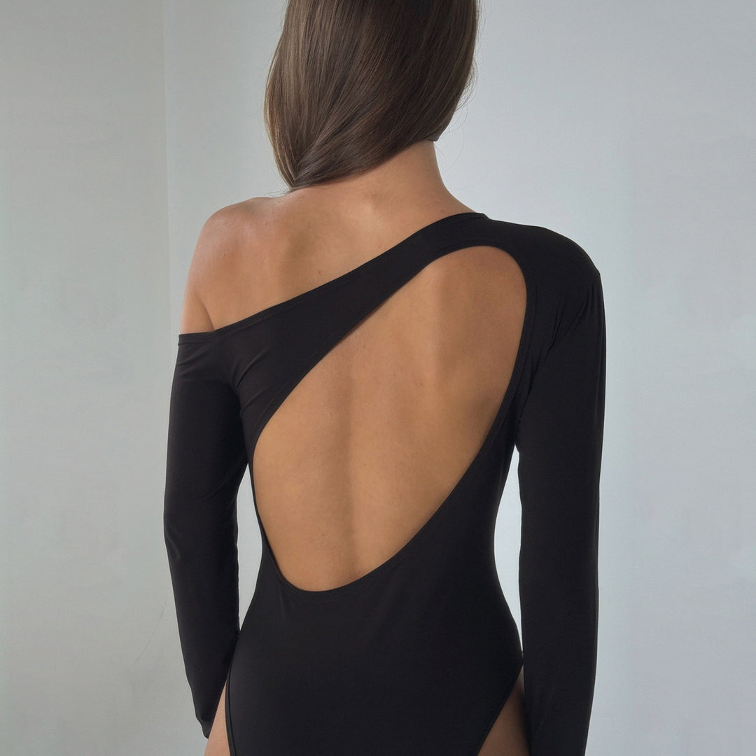 Damen Langarm-Bodysuit mit elegantem Off-Shoulder-Design Drune