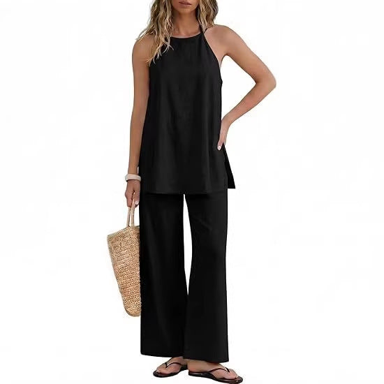 Damen Leichte und luftige Sommerhose mit Tanktop Drune