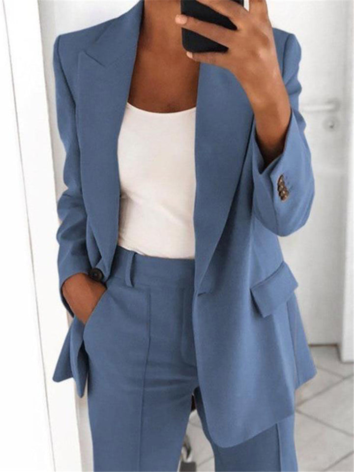 Damen Eleganter Blazer mit tailliertem Schnitt und praktischen Taschen Drune