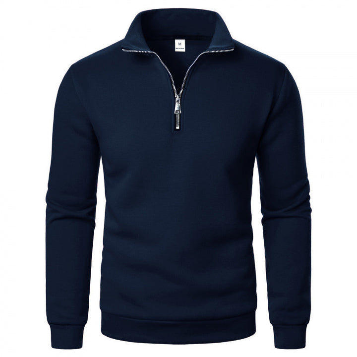 Herren Sportlicher Sweatpullover mit Stehkragen Drune