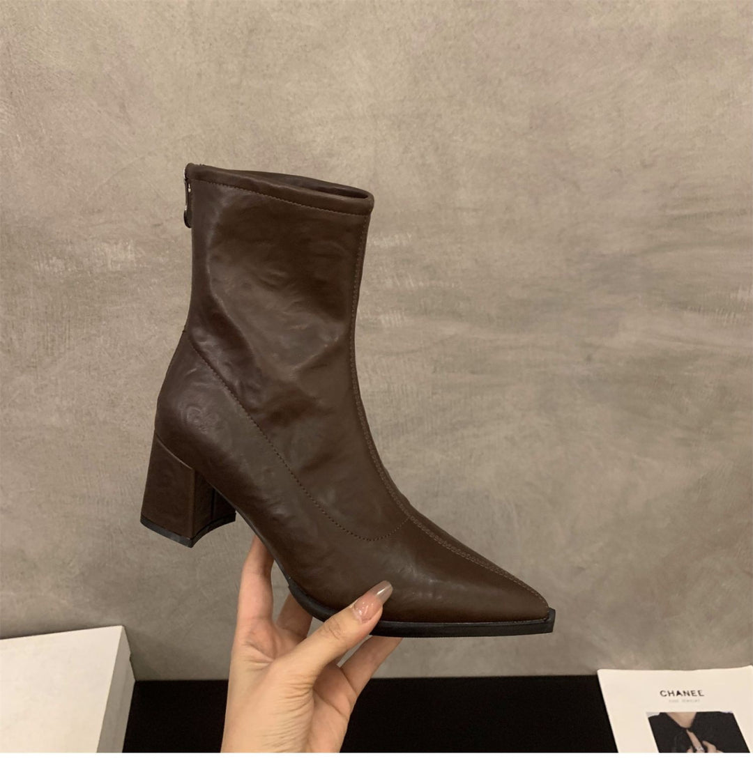 Damen Modische Stiefeletten Drune