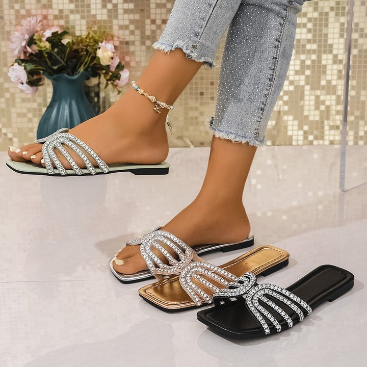 Damen Glitzernde Riemchen-Sandalen mit elegantem Design Drune