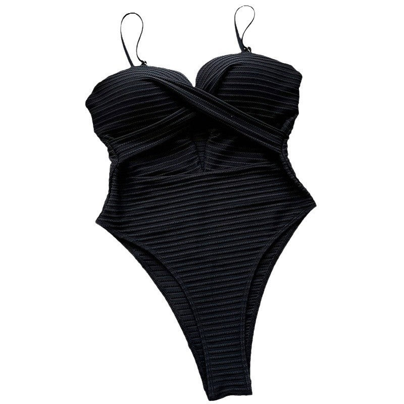 Damen Cut-Out Einteiler Badeanzug Drune