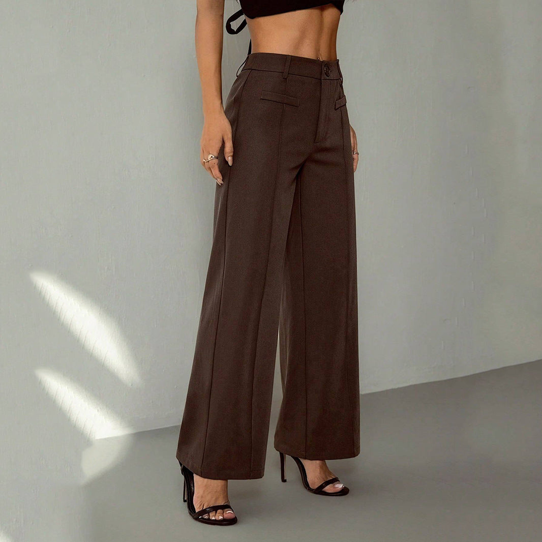 Damen Elegante weite Stoffhose Drune