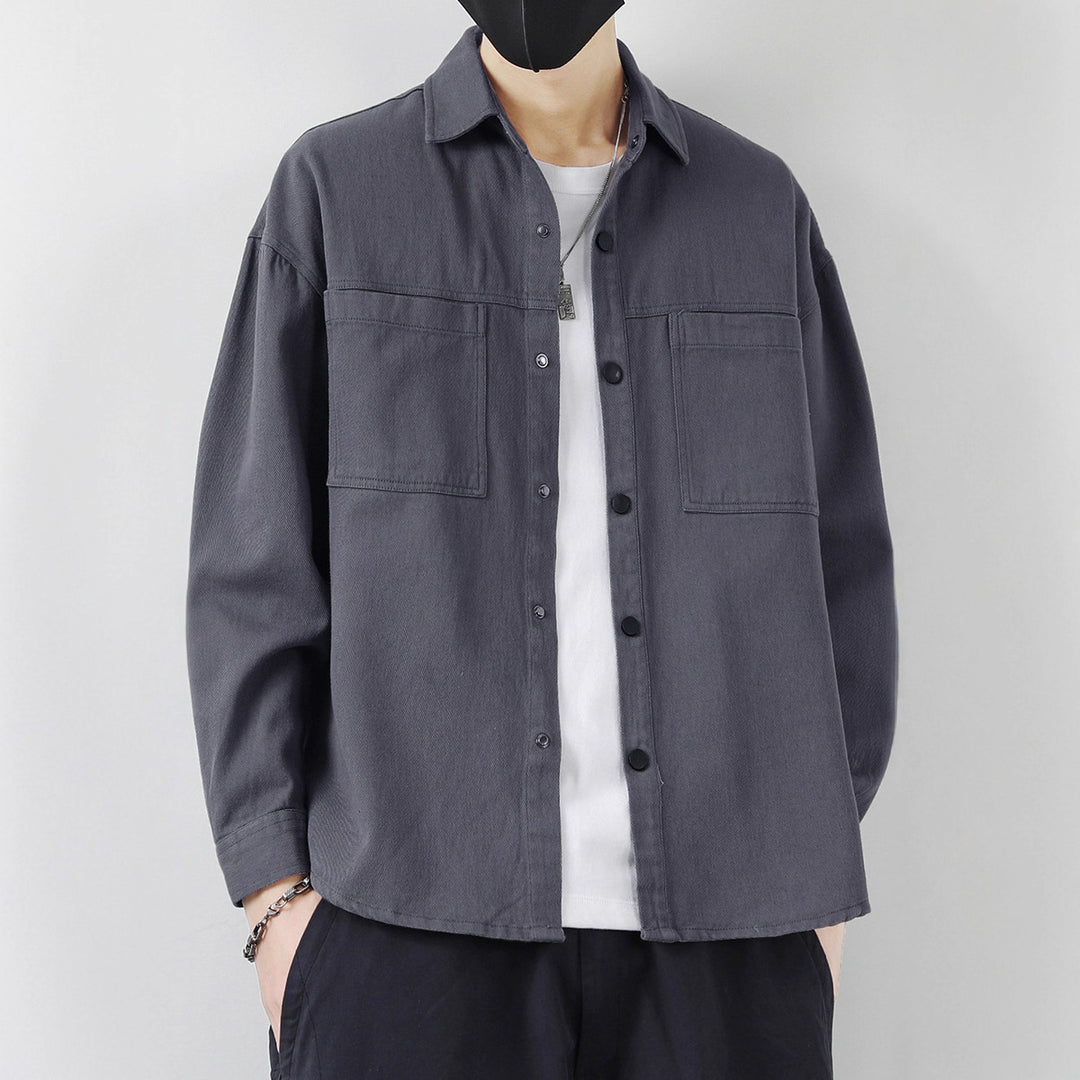 Herren Lässige Overshirt-Jacke Drune