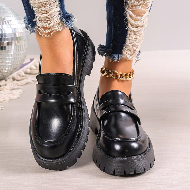 Damen Mokassins mit rutschfester Profilsohle und modischem Wildlederlook Drune