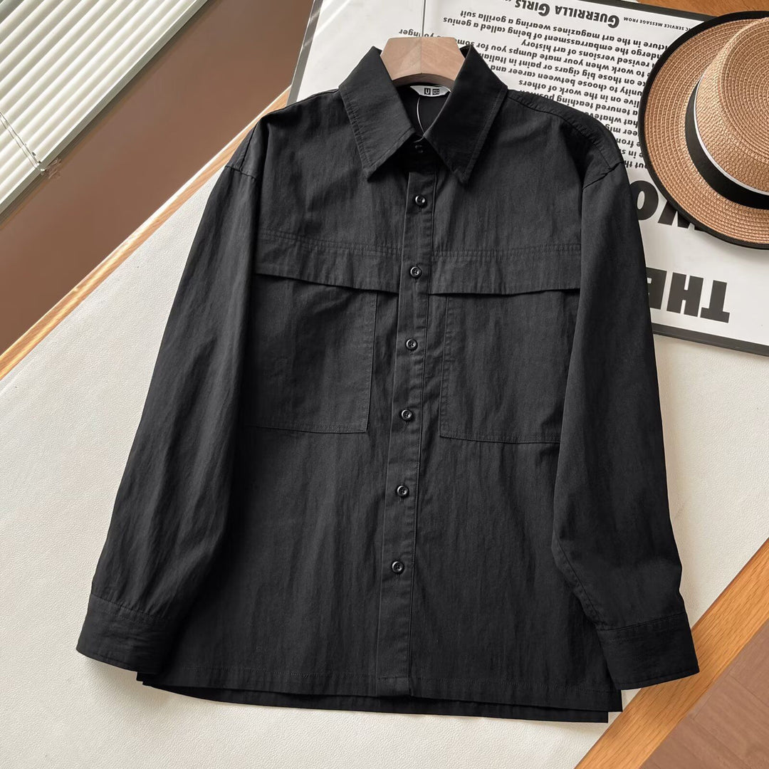 Damen Lässiges Overshirt mit praktischen Brusttaschen Drune