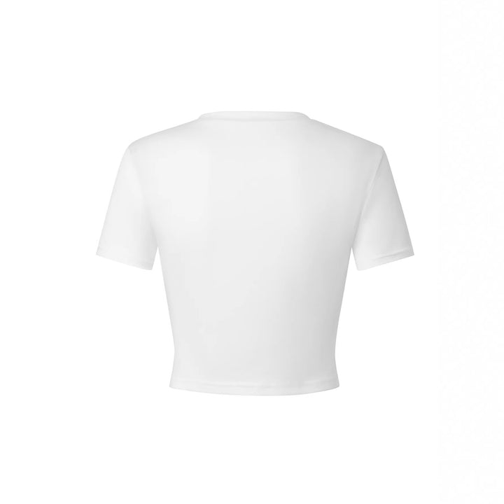 Damen Crop-Top mit kreativen Cocktail-Motiv und festlichem Aufdruck Drune