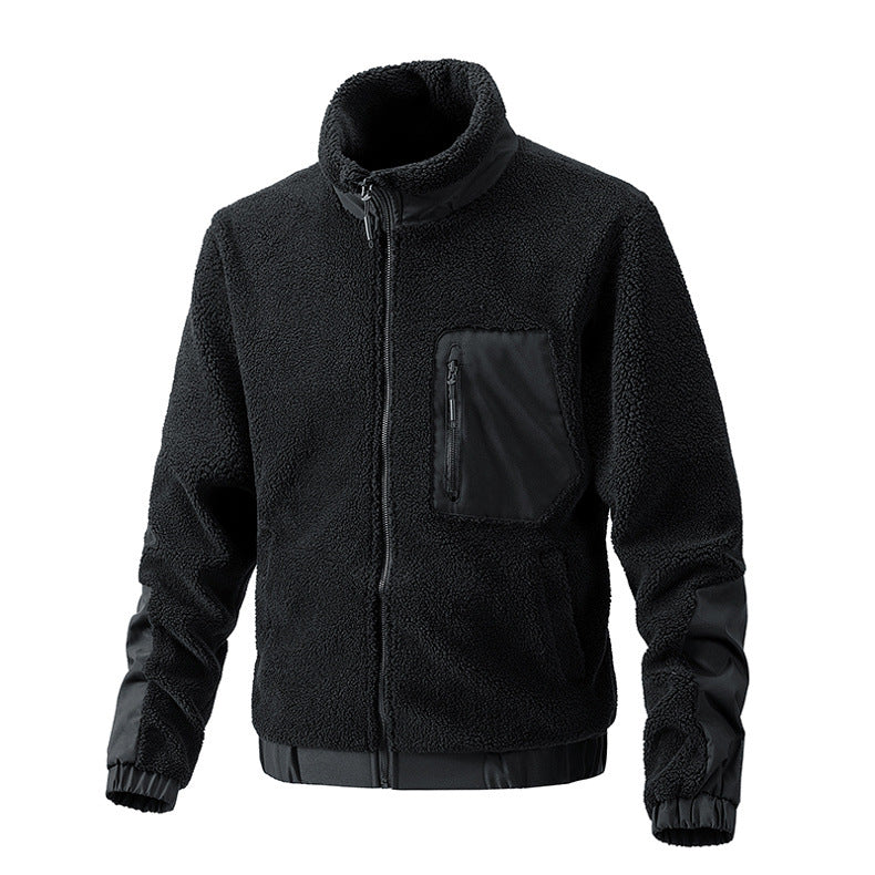 Herren Gemütliche Fleecejacke mit Stehkragen Drune