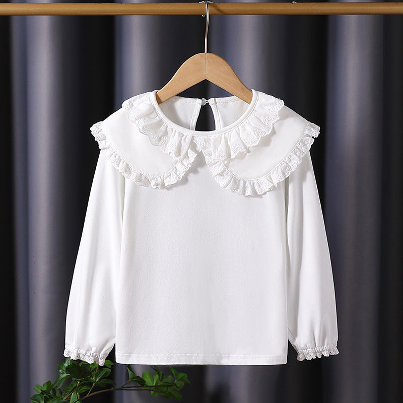 Mädchen Bluse mit romantischem Rüschensaum Drune