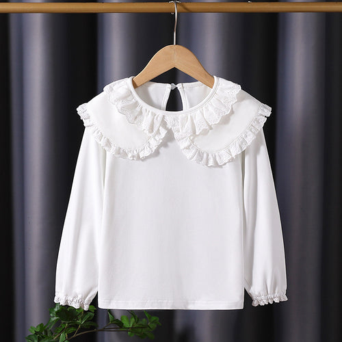 Mädchen Bluse mit romantischem Rüschensaum Drune