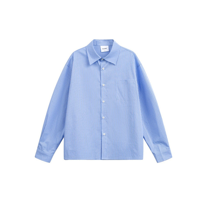 Damen Oversize Hemdbluse im Boxy-Schnitt mit Brusttasche Drune