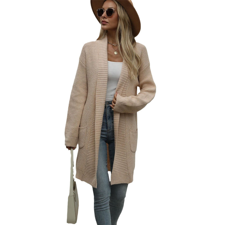 Damen leichter Strickcardigan mit modernen Maschen und lässigem Schnitt Drune