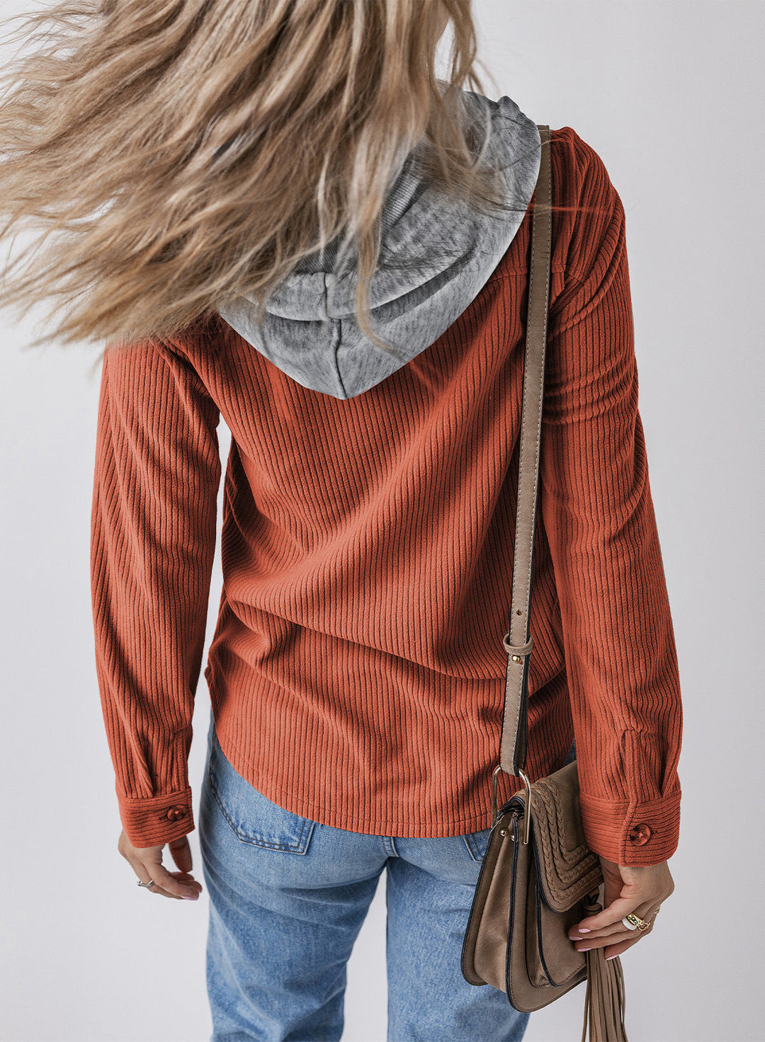 Drune | Revers Knopf Kapuzenjacke