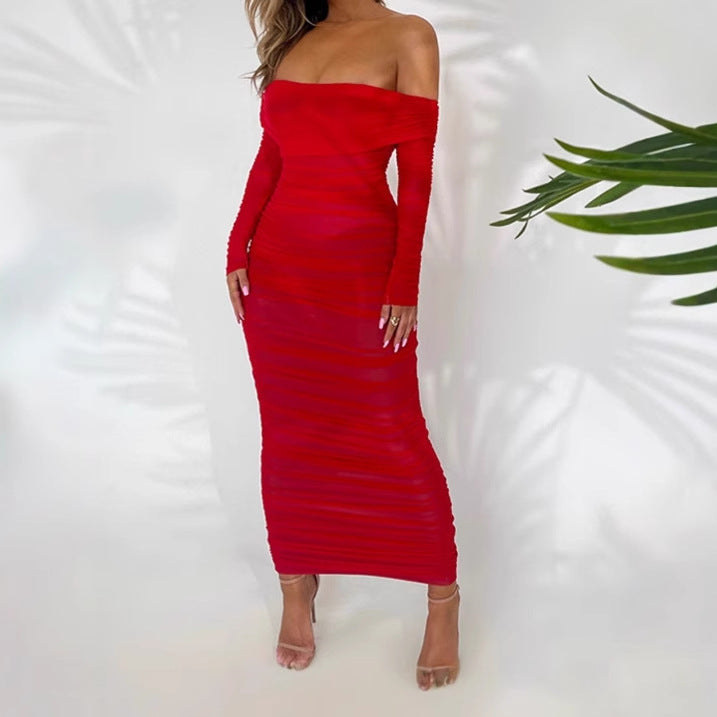 Damen Elegant geschnittenes Wickelkleid Drune
