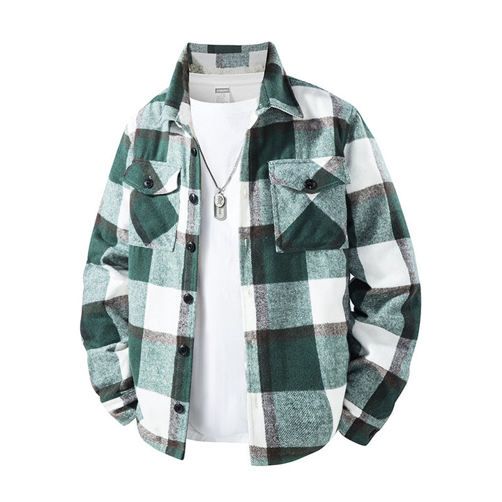 Herren Karierte Flanelljacke mit praktischen Taschen Drune