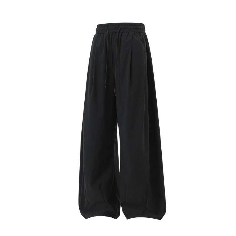 Damen Extraweite Palazzo‑Hose im Oversize‑Baggy‑Schnitt mit Elastbund & Tunnelzug Drune