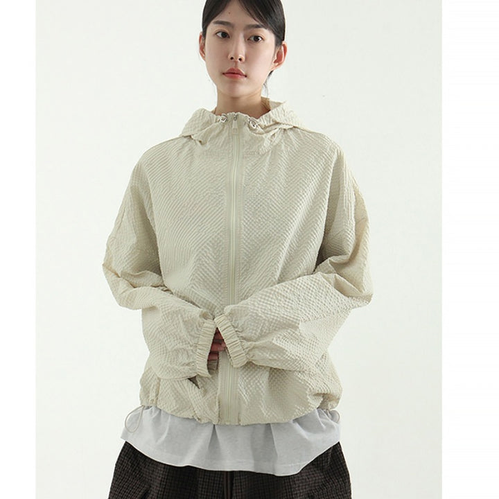 Damen atmungsaktive Windjacke mit elastischen Bündchen Drune
