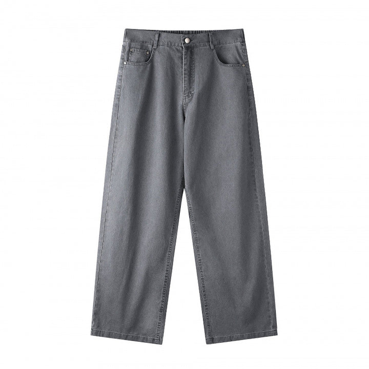 Damen Weite Highwaist-Culotte-Hose mit elastischem Bund und geradem Bein Drune
