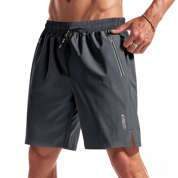 Herren Atmungsaktive Sportshorts mit Seitentaschen und elastischem Bund Drune