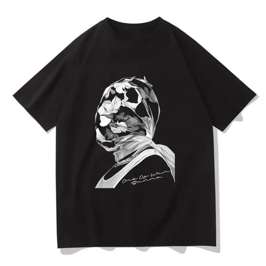Damen T-Shirt mit künstlerischem Floral-Motiv und lässigem Schnitt Drune