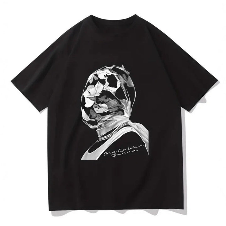 Damen T-Shirt mit künstlerischem Floral-Motiv und lässigem Schnitt Drune