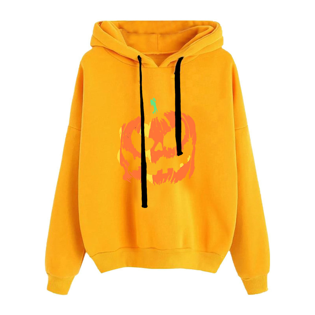 Damen nan lässiger Oversize Kapuzenpullover mit Herz‑und‑Pfotenprint, Kordelzug und gerippten Bündchen Drune