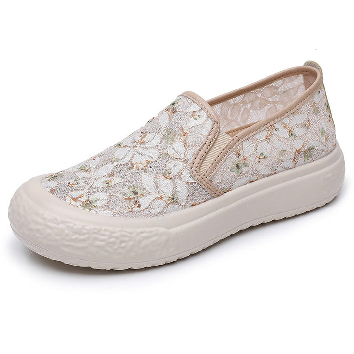 Damen Slip-On Schuhe mit floralem Design Drune